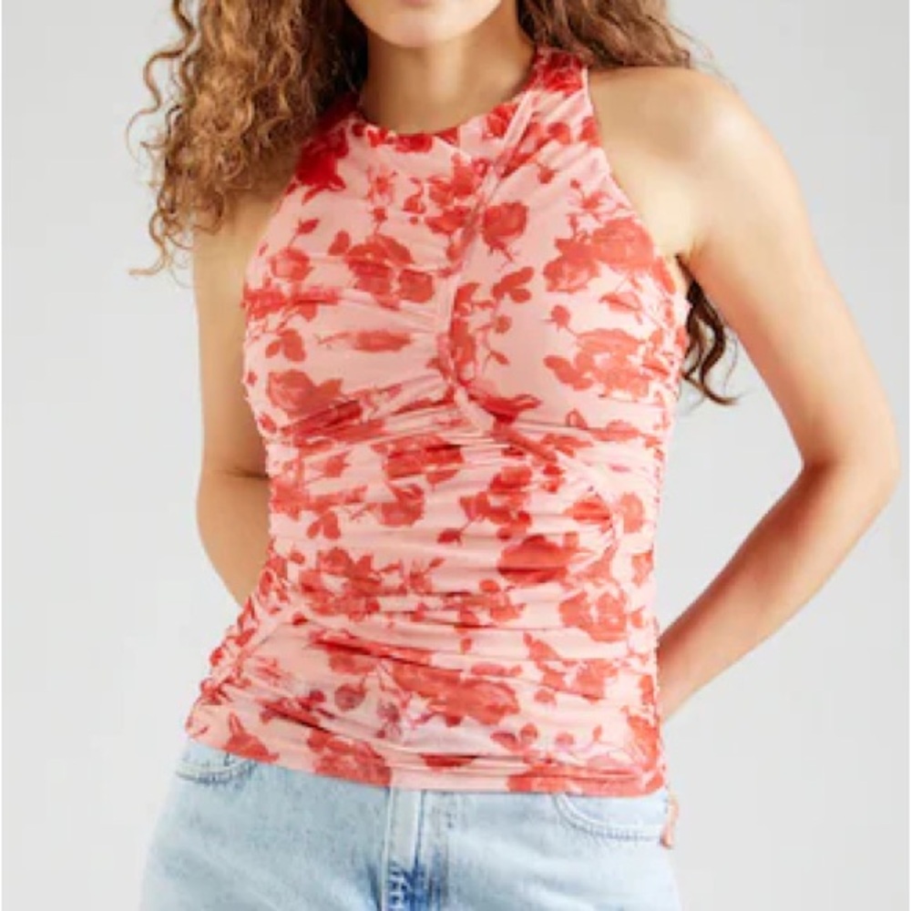 Bardot Red Floral Tank Top 0066